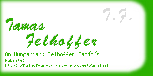 tamas felhoffer business card